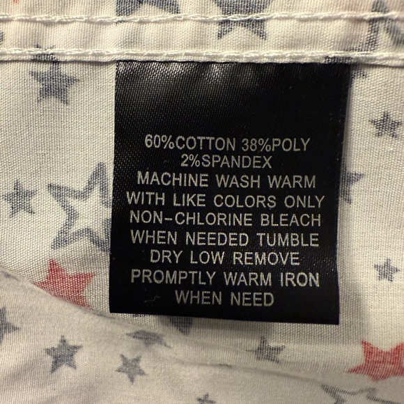 Bloc Lacque Men’s short sleeve button down collared pocket patriotic shirt LARGE - Picture 8 of 8